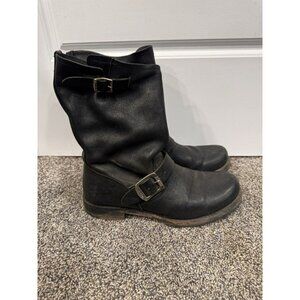 Frye Women’s Veronica Slouch Boot Black Buckle *see For Size*